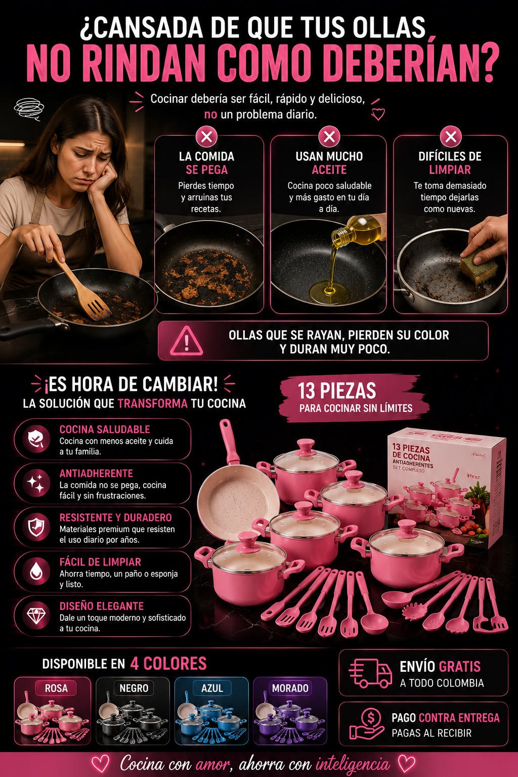 Velari® Ceramic Pro | Batería de Cocina Premium 13 Piezas