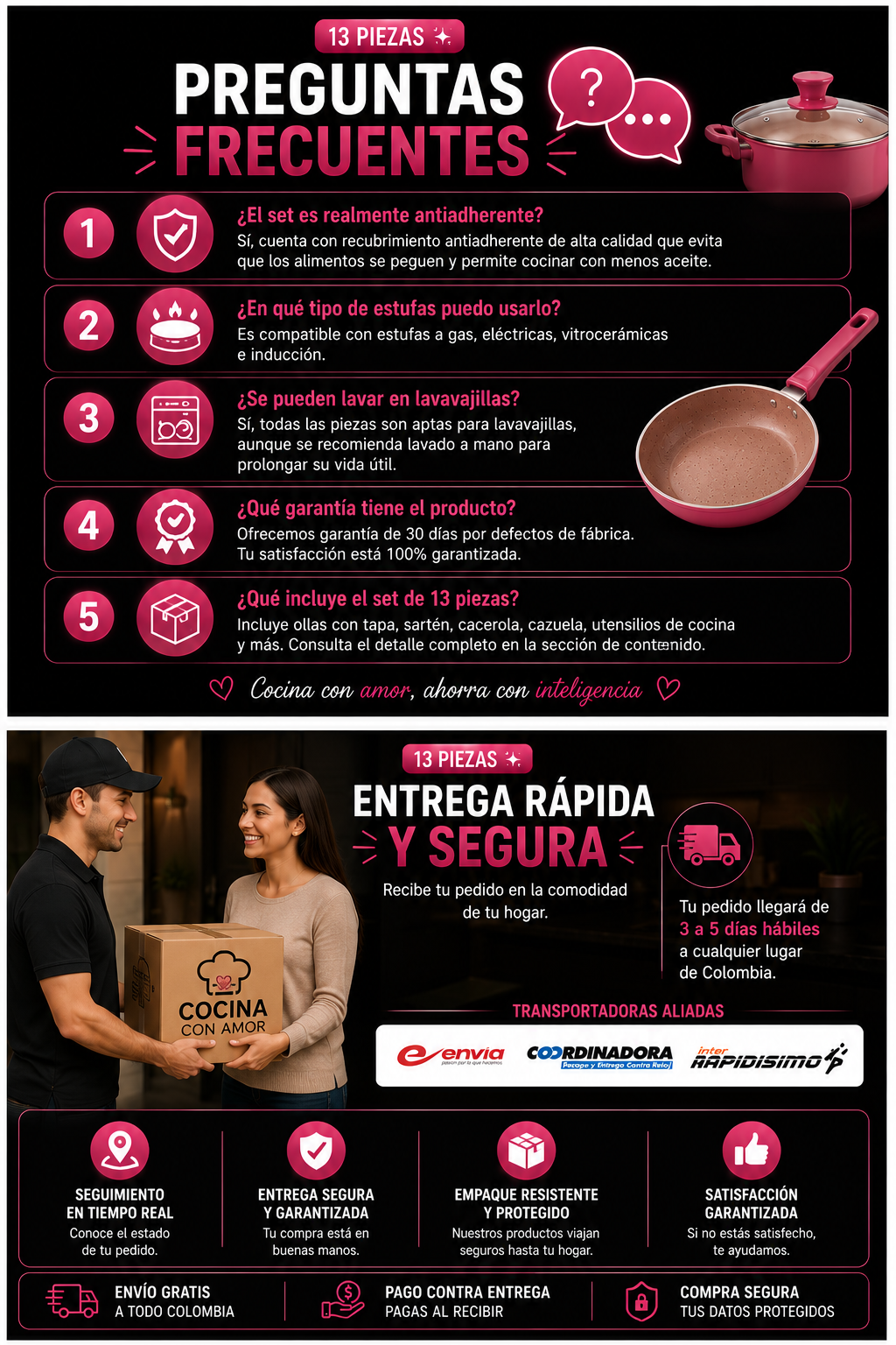 Velari® Ceramic Pro | Batería de Cocina Premium 13 Piezas