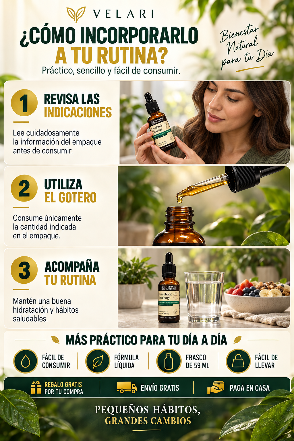 Lymphatic Drainage® | Suplemento Líquido Herbal 2x1