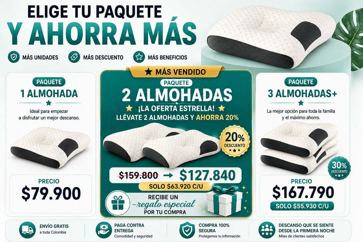 ErgoNest™ ALMOHADA ERGONÓMICA MEMORY FOAM