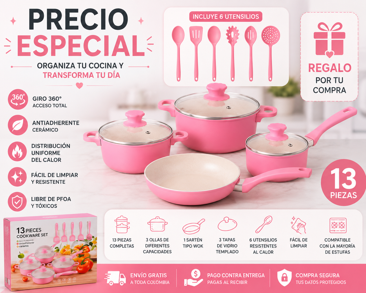 Velari® Ceramic Pro | Batería de Cocina Premium 13 Piezas