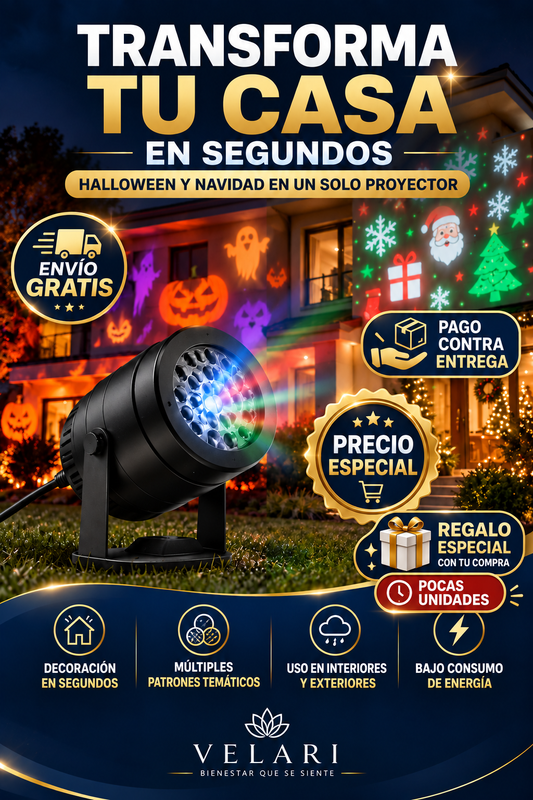 Proyector LED Temático Halloween y Navidad